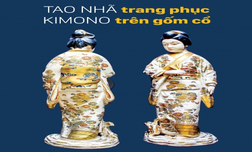 Tao nhã trang phục Kimono trên gốm cổ